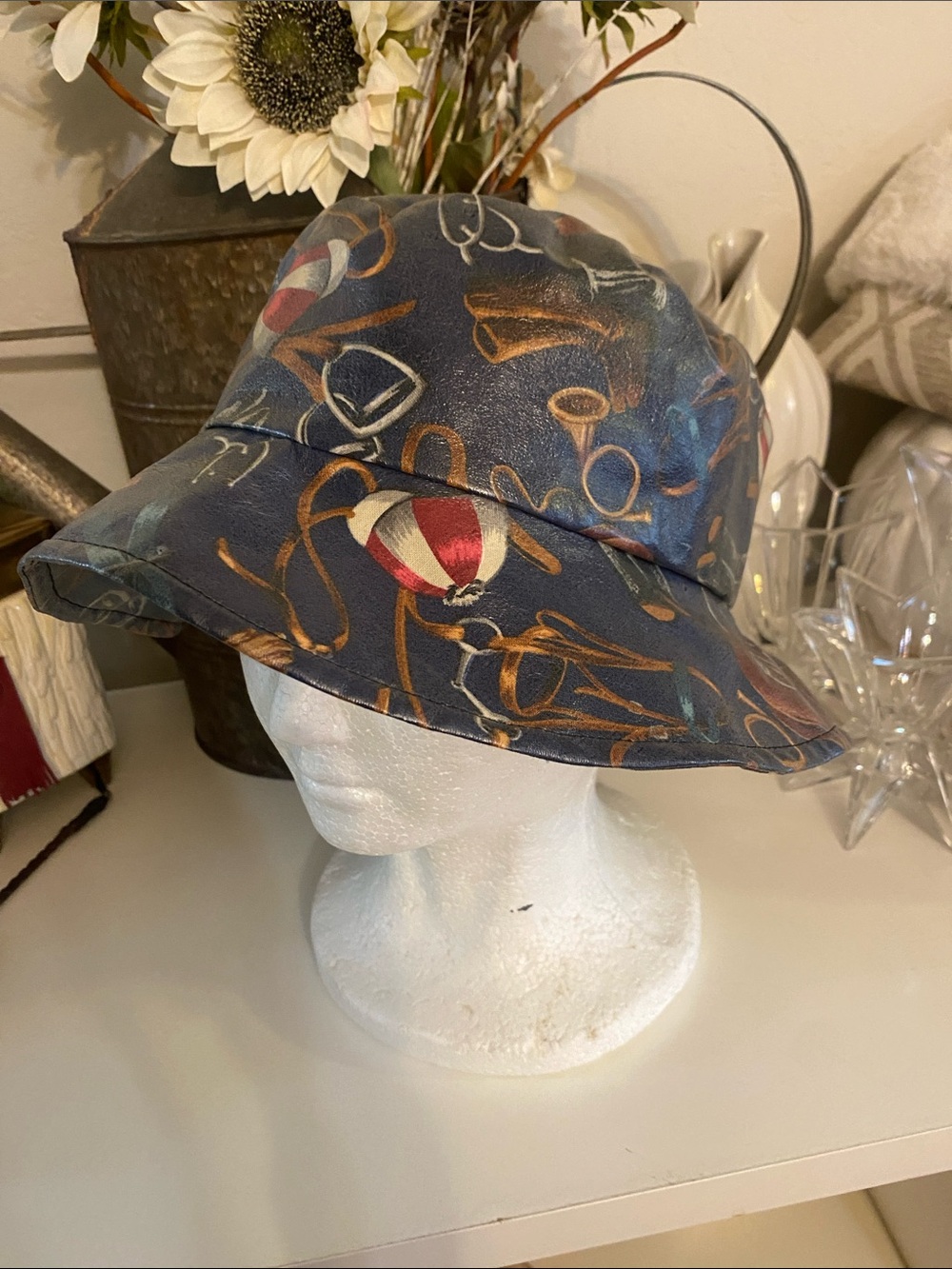 BNWNT Belfast Multi-Color Patterned Shiny Bucket Hat - Women Accessories